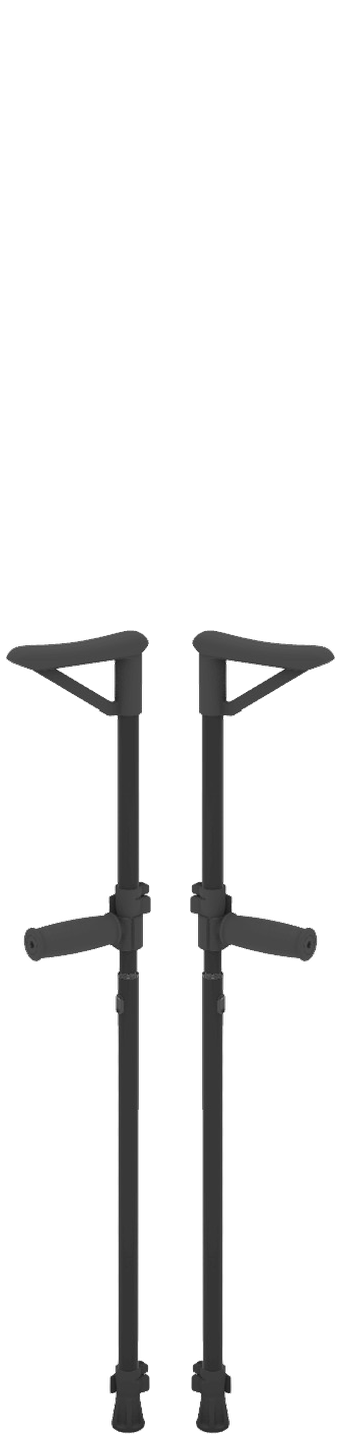 Axis Crutches at minimum height