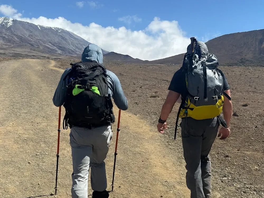 Trekking poles on Kilimanjaro